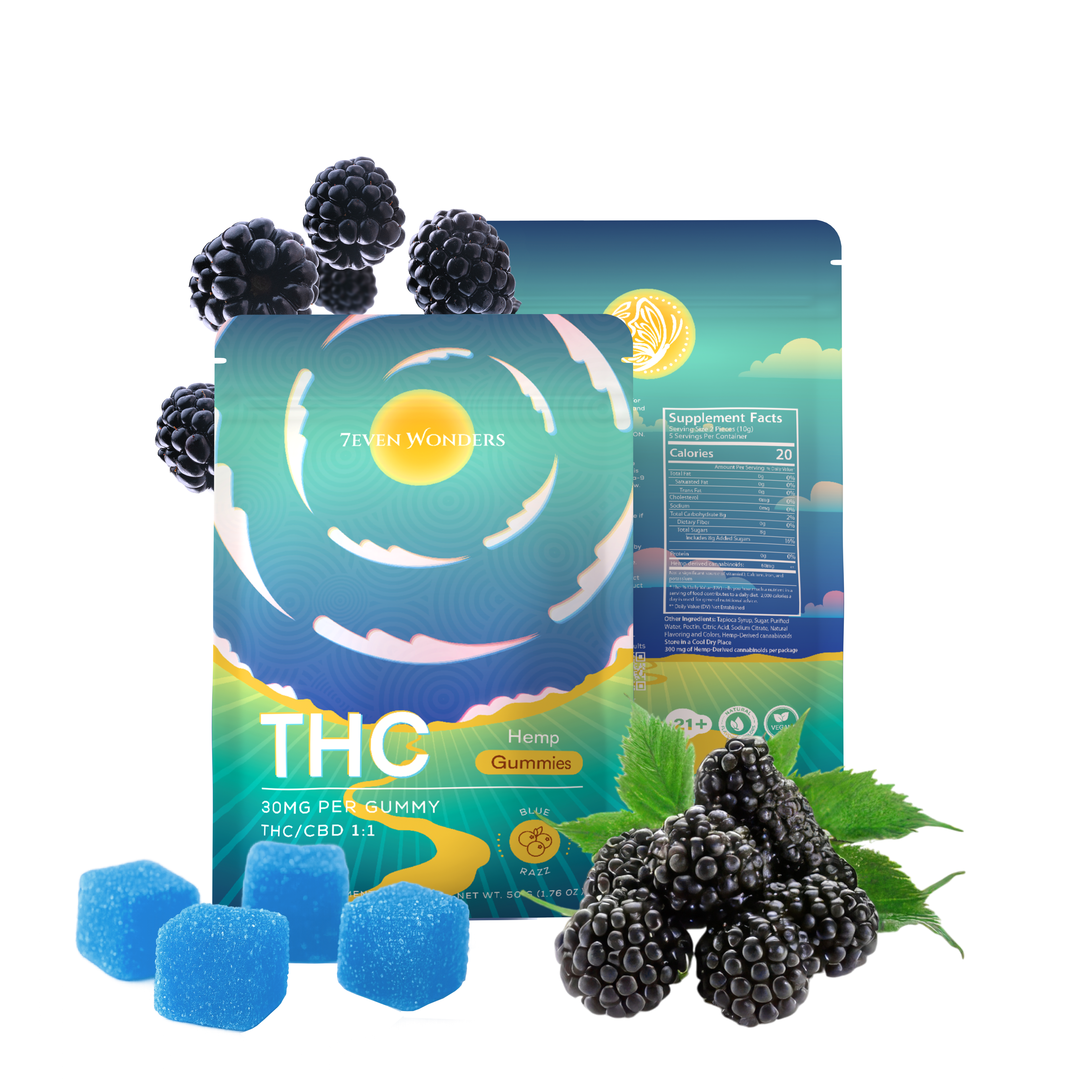 Blue Razz THC Gummies