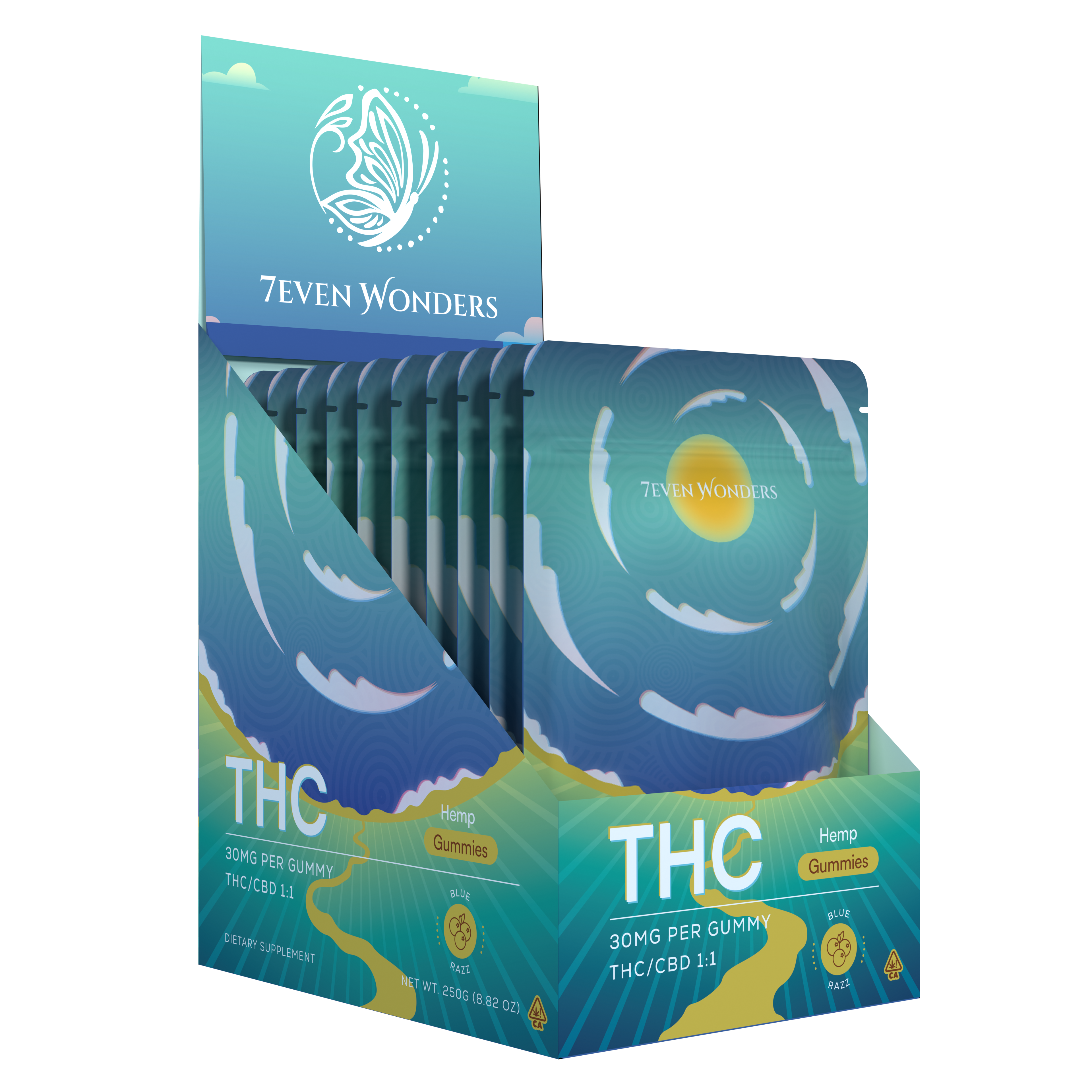 Blue Razz THC Gummies